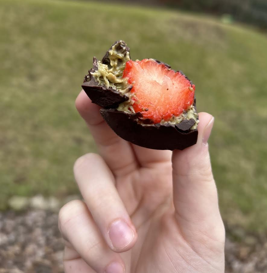 Pistachio Crunch Chocolate Covered Strawberry